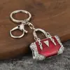 Llavero Creativo de Lujo con Bolsa de Goteo de Aceite y Pedrería, Colgante de Llave de Metal, Accesorio para Mochila, Llavero al por Mayor