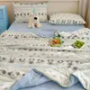 Colcha de Verão de Gaze Dupla Camada Tipo A Estilo Ins Popular, Colcha de Verão de Algodão com Fibra de Soja, Colcha Lavável à Máquina para Ar Condicionado Atacado