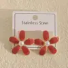 Pendientes de Botón Florales Vintage con Perlas para Mujer con Diseño Esmaltado, Pendientes Versátiles y Elegantes de Acero Inoxidable con una Personalidad Única