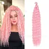Cabello Crochet de Fibra No Química Europeo y Americano Transfronterizo Trenzado Trenza Sucia Giro Profundo Peluca Ola Profunda Mango de Cabello Venta Caliente