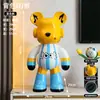 Urso Dj Violento Pintado à Mão Grande Ornamento de Chão para Sala de Estar, Hotel, Transmissão ao Vivo Criativa, Novo Produto 2025, Envio Direto da Fábrica