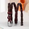 En Stock Piel de Vaca de Primera Capa Vintage Cinturón Delgado Estilo Coreano para Mujer Accesorio Hueco Moda Trendy Versátil para Mujer