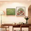 Pintura Decorativa de Alto Padrão para Quarto, Arte de Parede Quente Estilo Creme para Cabeceira, Combinação Minimalista para Quarto Principal Arte de Parede Tridimensional