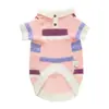 Novas Roupas para Pets Suéter para Cachorro Roupas para Gatos Gola Polo Cardigan Listrado Suéter Quente de Inverno para Pets