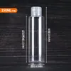 Botellas de Plástico Transparentes con Tapa Flip-Top de 30ml 50ml 100ml Tapa de Mariposa Botellas Dispensadoras de Líquidos Cosméticos