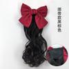 Peluca de cola de caballo para niñas, cabello rizado mediano y largo, peluca con lazo, correa para cola de caballo, accesorios para el cabello para niñas