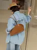 Bolso de Suede Mate Vintage para Debajo del Brazo para Mujer, Bolso de Hombro Único Cruzado, Bolso Baguette de Alta Gama para el Trabajo, Bolso de Mano Marrón de Cuero Genuino