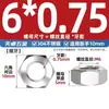 Tapa de tornillo de tuerca hexagonal de diente fino de acero inoxidable 304/316L diente joven M4M5M6M8M10-M52 * 1*1.5*2
