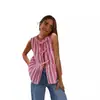 2024 Nuevo Top Cardigan Rayado de Mujer Transfronterizo Europeo y Americano Amazon Chaleco Holgado Moda Casual