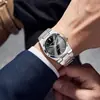 2026 Nuevo Elegante y de Alta Gama Hebilla Negocios Casual Dual Calendario Luminoso Reloj de Cuarzo para Hombres