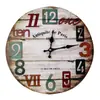 Relojes de Pared de Madera Serie Vintage de Moda Europea y Americana Transfronterizos para Comedor y Sala de Estar, Varios Estilos, Relojes de Imagen sin Marco, Venta al por Mayor desde el Fabricante