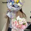 Tang De 40g Huamanzhu Papel de Regalo con Flores Impresas de Algodón Leche Tienda de Flores Florales Material de Empaque para Flores DIY