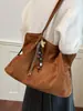 Bolso de Terciopelo Gamuzado para Mujer 2026 Nuevo Estilo Tendencia Otoño Retro Milanés Bolso Tote para el Trabajo Bolso de Hombro de Gran Capacidad