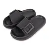 Zapatillas de Nuevo Estilo para Mujer, Zapatillas de Verano para el Hogar con Suela Gruesa y Hebilla Única, Sandalias Deslizables Suaves para Baño para Parejas, Suela Suave de Eva