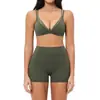 Sujetador de Triángulo Transfronterizo sin Costuras Otoño Estilo Delgado Conjunto Deportivo Inalámbrico Espalda Bonita Tirantes Finos Conjunto de Fitness 6116
