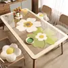Protetor de Mesa de Vidro Macio, Espessado, Impermeável, à Prova de Óleo, Resistente ao Calor, Lavável, Toalha de Mesa de PVC, Placa de Cristal Cortável, Protetor de Mesa de Jantar Transparente