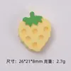 Galletas sandwich de fresa hechas a mano DIY accesorios de pegamento de resina para manualidades funda de teléfono pasador accesorios de joyería materiales al por mayor