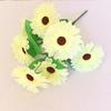Pantalla fotográfica de Yiwu, simulación de flores, flores de seda, crisantemo plano, 7 flores de gerbera, venta directa de fábrica al por mayor