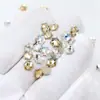 Diamante para Uñas Dongzhou 7mm Copo de Nieve Fondo Plano Diamante DIY Arete Joyería Diamante Destello Explosivo Diamante de Vidrio con Forma Especial Nuevo Diamante para Uñas
