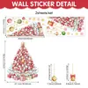 Decoraciones navideñas de productos nuevos transfronterizos, pegatinas electrostáticas de copo de nieve de árbol de Navidad para ventanas, al por mayor de PVC festivo