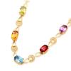 Taobao Tmall Pulsera Caliente de Oro de 18K Chapado con Cristal Colorido Serie Tesoro de Color Pulsera de Turmalina de Imitación Colorida Arcoíris para Mujer