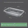 Caixa de Almoço Transparente Descartável Selada e à Prova de Vazamento, Recipiente Espessado de Plástico de Grau Alimentício para Fast Food, Caixa de Embalagem para Levar Micro-ondas