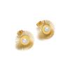 Pendientes de girasol con perlas transfronterizas para mujer, pendientes vintage al por mayor, nueva joyería con personalidad, pendientes de 18 quilates, accesorios DIY