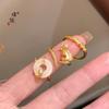 Puzuo tienda de oro con anillo de hebilla de seguridad de serpiente espiritual de oro arena versátil único exquisito año de la serpiente anillo año de la serpiente mujeres