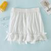 Calças de segurança para meninas, shorts infantis anti-exposição, verão, finos, soltos, renda fofa, leggings de abóbora