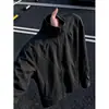 Jaqueta Bombeiro Patchwork Desconstruída Americana Masculina Primavera/Outono Alto Senso de Design Rebelde Cool Caimento Limpo Gola Alta Roupa Exterior