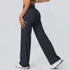 Pantalones de Yoga Mingda Nuevos Marrones de Pierna Ancha Caídos Transfronterizos de Cintura Alta Adelgazantes Sin Marcas Vergonzosas Ropa Deportiva Pantalones Largos de Campana
