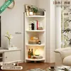 Estantería de Almacenamiento de Esquina de Madera Maciza, Gabinete de Esquina, Gabinete Triangular para Sala de Estar, Gabinete de Pared de Esquina para Dormitorio, Gabinete de Almacenamiento en Forma de Abanico, Estantería