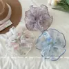Diadema de Tulle de Princesa Sirena bajo el Sol~Diadema de Perlas Estilo Coreano con un Ambiente Brillante, Diadema Scrunchie de Nicho para Mujeres