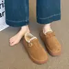 Botas de nieve de un paso Birken 2026 zapatos de moda cálidos de caña baja suela gruesa nuevos mocasines zapatos de algodón de invierno con forro de felpa