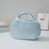 Bolso de Cosméticos Nuevo de PU Gran Capacidad Gama Alta Simple Almacenamiento Bolsa de Aseo de Viaje Bandolera Bolso de Cosméticos Multifuncional