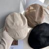 Boné Cool Fang Shuai Qi para Frente Boné Rosto Exposto Pequeno Algodão e Linho Nicho Vintage Combina com Tudo Boina Chapéu Masculino e Feminino