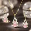 2026 Moda Japonesa e Coreana Novos Brincos Pretos de Gota d'Água Vazados com Design Único em Estoque