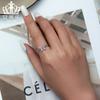 Evelle Moda Sterling Silver s925 Rosa Borboleta Torção Anel de Abertura Simples Zircon Retro Anel Jóias