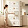 Armario de Almacenamiento Lindo de Dibujos Animados Ancho 60CM Sin Instalación Hogareño de Plástico Plegable Caja de Almacenamiento Organizador de Bocadillos y Juguetes