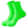 Meias de futebol antiderrapantes de cor sólida da Amazon para cross-border, meias absorventes de choque resistentes ao desgaste, fundo de toalha, meias esportivas masculinas respiráveis