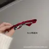 Novo Grampo de Cabelo Doce Retrô Outono e Inverno Grampo de Cabelo com Laço de Veludo Vinho Grampo de Rabo de Cavalo Grampo de Mola Grampo Superior
