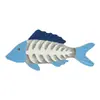 Decoración de Pared Colgante de Espina de Pez Tridimensional Estilo Mediterráneo para Pared de Entrada de Sala de Estar, Decoración de Pared para el Hogar con Temática Oceánica