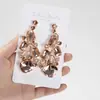 Brincos de Diamante Gotas d'Água Europeus e Americanos Exagerados Elegantes Moda Feminina Brincos de Franja Coloridos brincos Brincos Joias Mulheres