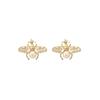 Pendientes de plata de ley s925 con microincrustaciones de circonita y perla de agua dulce natural, geométricos, sencillos, para mujer, venta al por mayor