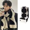 Lenço pequeno estilo ins coreano para meninas, lã tricotada para outono e inverno, aquecedor de pescoço versátil estilo coreano para estudantes, em estoque