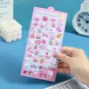 Pegatinas 3D de Dibujos Animados Estilo Japonés en Relieve Pegatinas de Material para Diario DIY Infantil Pegatinas Decorativas para Funda de Teléfono Dopamina