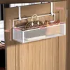 En stock organizador de colgar en la puerta en ganchos para puerta colgando ropa sin taladrar ultra-delgado perchero de bolsa colgante cesta colgante lateral para armario