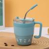 Envío Gratis Transfronterizo Acero Inoxidable Taza Termo para Café para Despertar Oficina para Hombres y Mujeres Vaso para Agua Taza con Tapa de Pajita