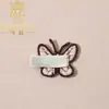 Pinza para el pelo bordada con lana de cereza nueva transfronteriza, accesorios para el pelo de niños, lindo clip bb de conejo, clip mariposa para bebé todo incluido
