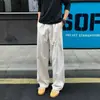 Pantalones casuales rectos de moda, pantalones acampanados de otoño estilo americano, pantalones deportivos versátiles para exteriores de color azul marino de secado rápido para hombre